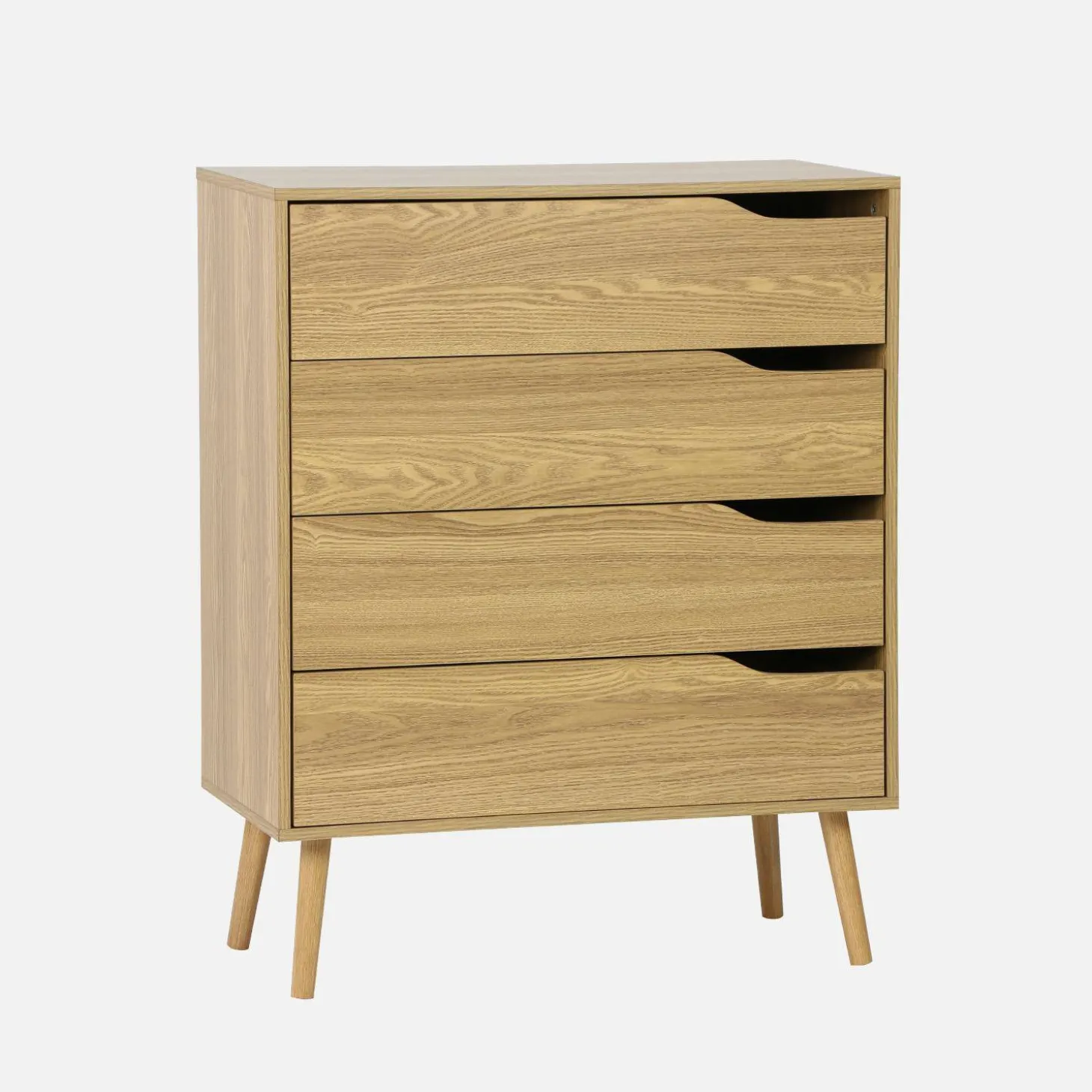 Ladekast met 4 lades houtdecor 80cm