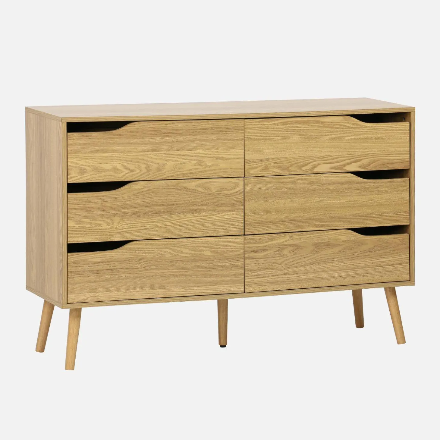 Ladekast met 6 lades houtdecor 120cm