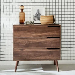 Ladekast met 3 lades houtdecor 80cm