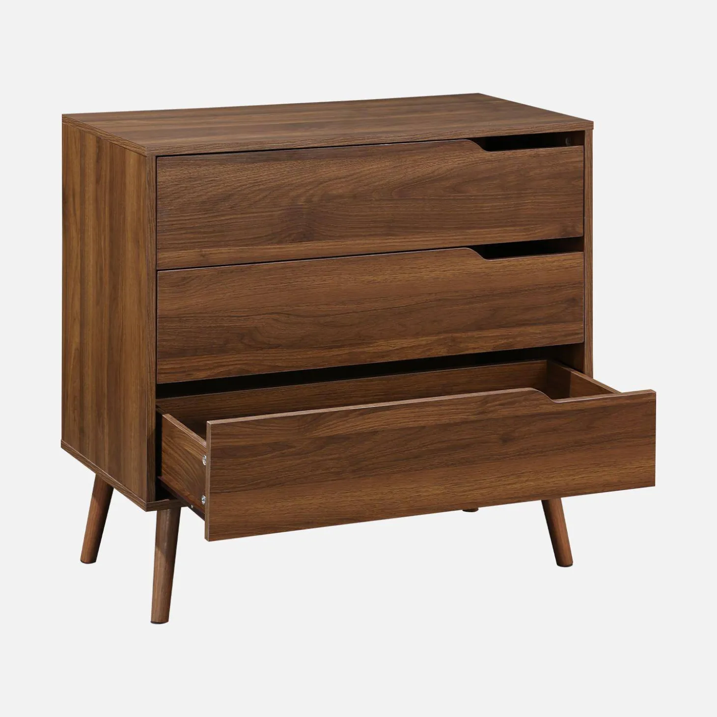 Ladekast met 3 lades houtdecor 80cm