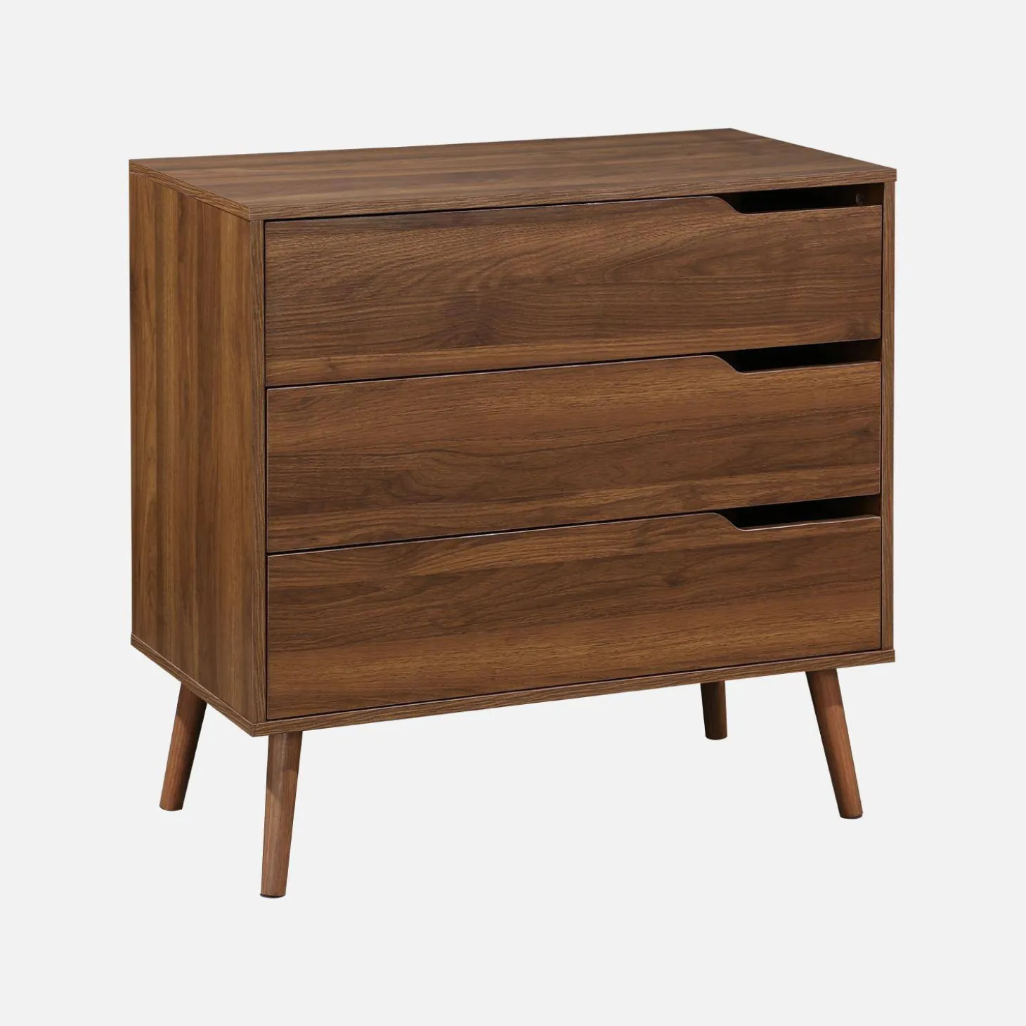Ladekast met 3 lades houtdecor 80cm