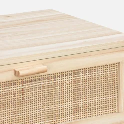 Ladekast met 6 lades rotan en houteffect 120cm