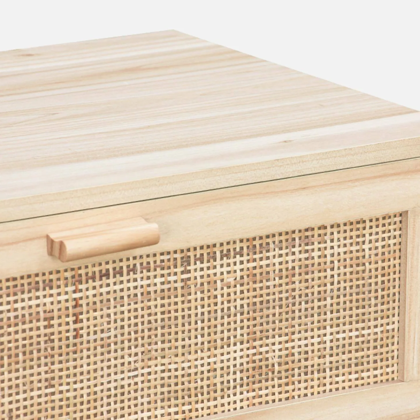Ladekast met 6 lades rotan en houteffect 120cm