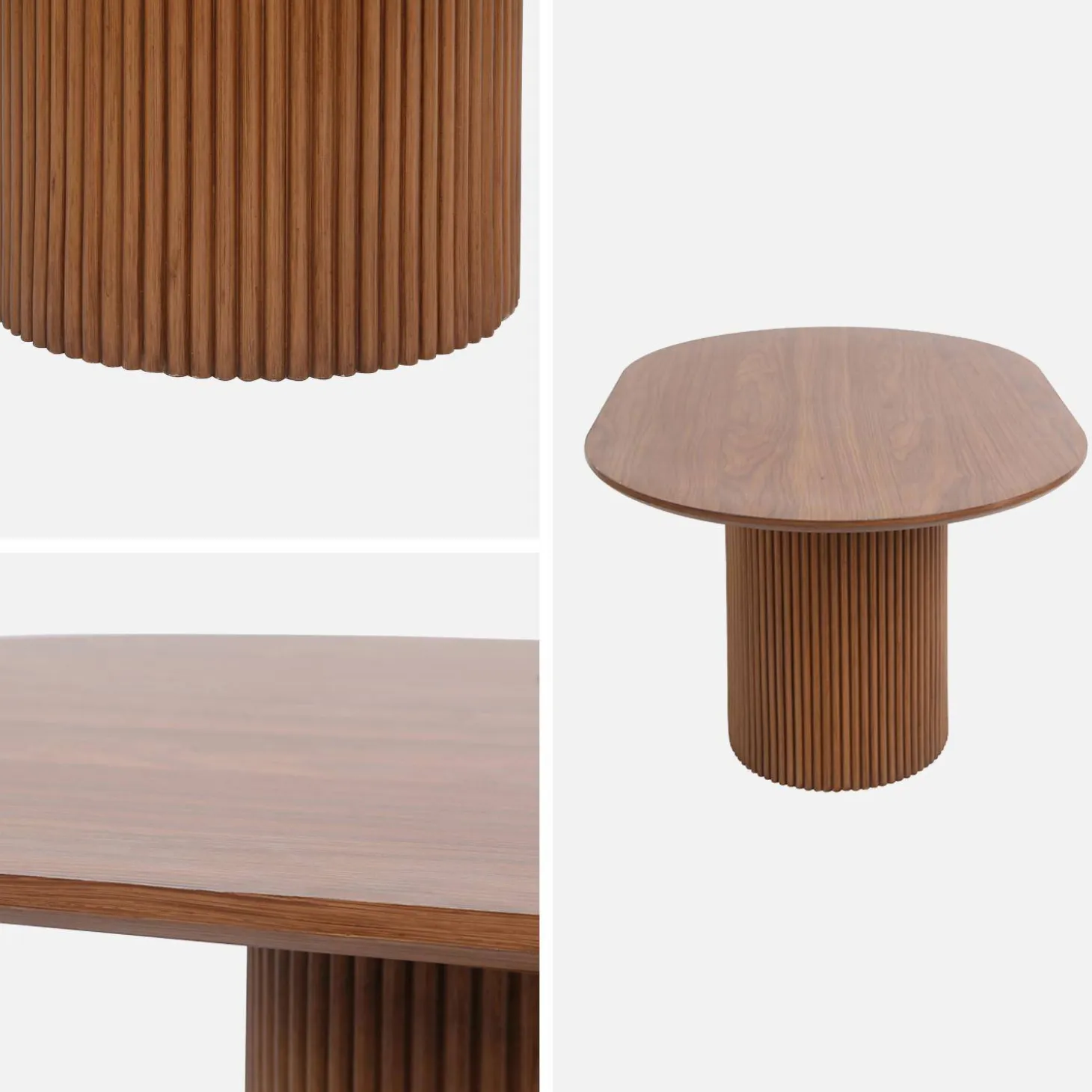 Langwerpige salontafel met gesneden houteffect