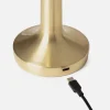 LED tafellamp binnen goudkleurig metaal Ø9cm