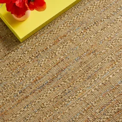 Licht jute-effect tapijt voor binnen en buiten