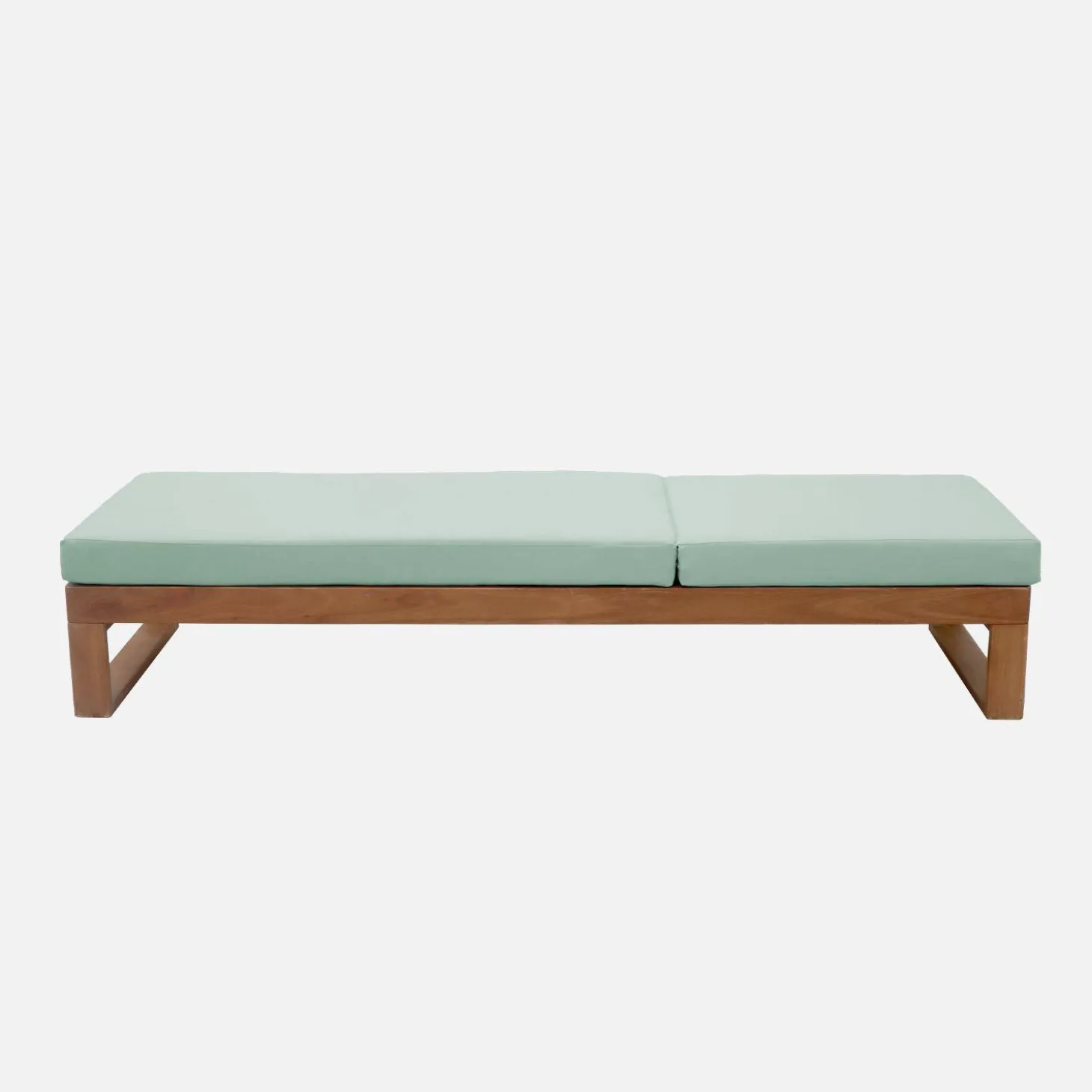 Ligbank in eucalyptus hout, multiposities (set van 2)