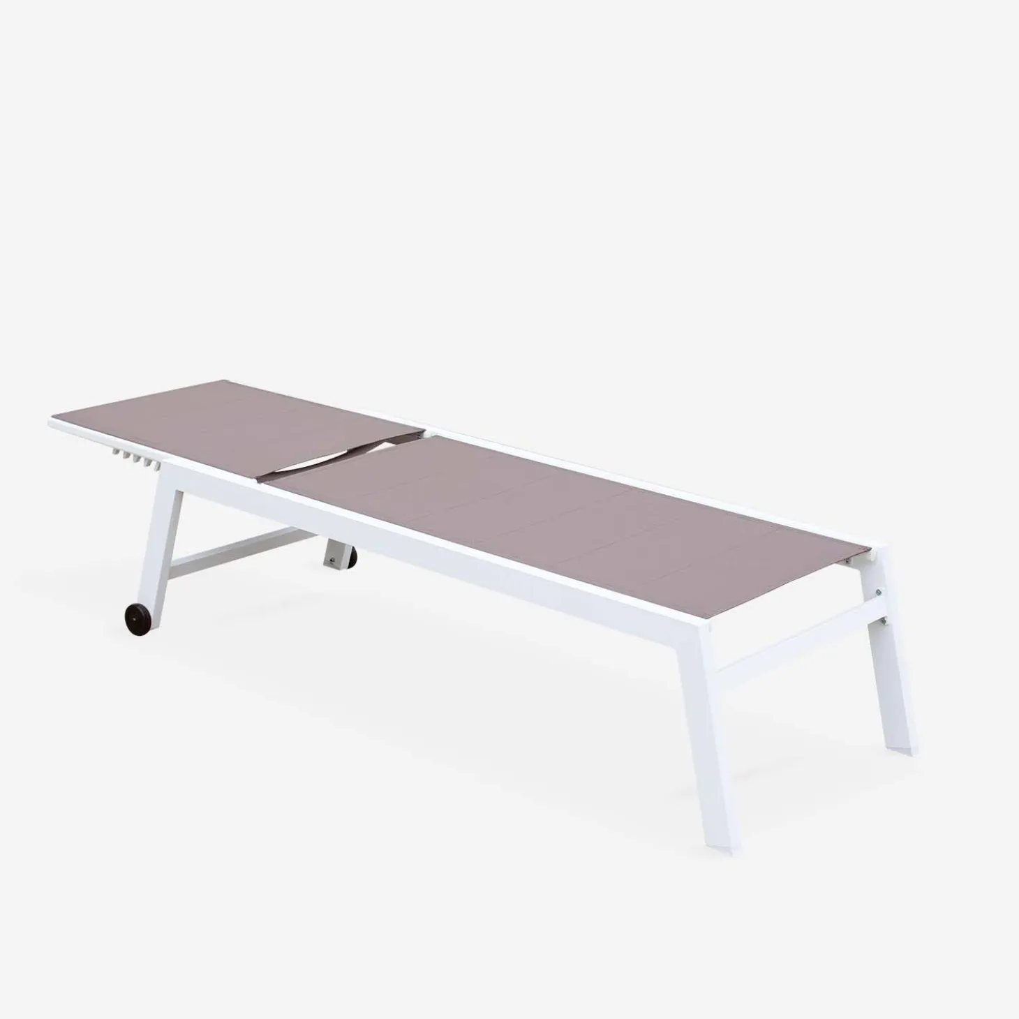 Ligbed van aluminium en textileen
