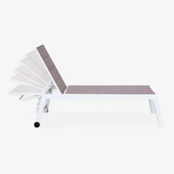 Ligbed van aluminium en textileen
