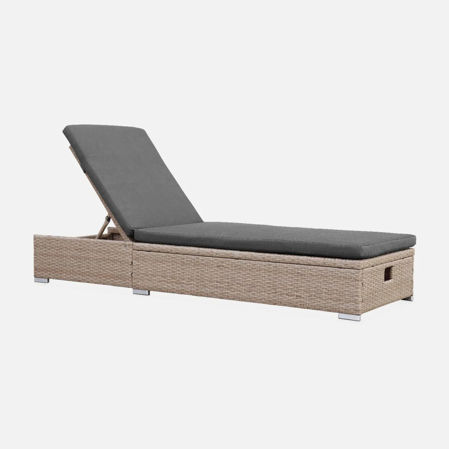 Ligstoel, B195 x D65 x H32/97cm