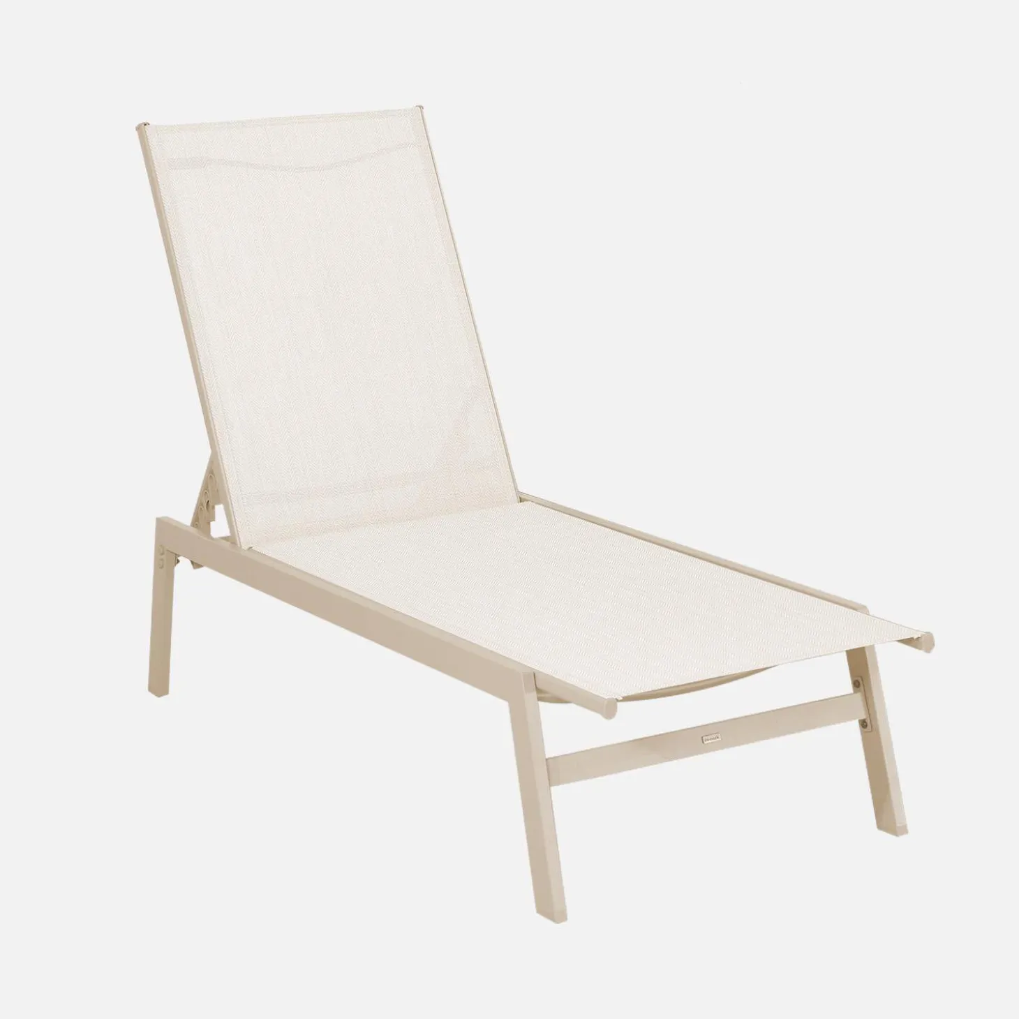 Ligstoelen met meerdere posities textileen en metaal (set van 2)