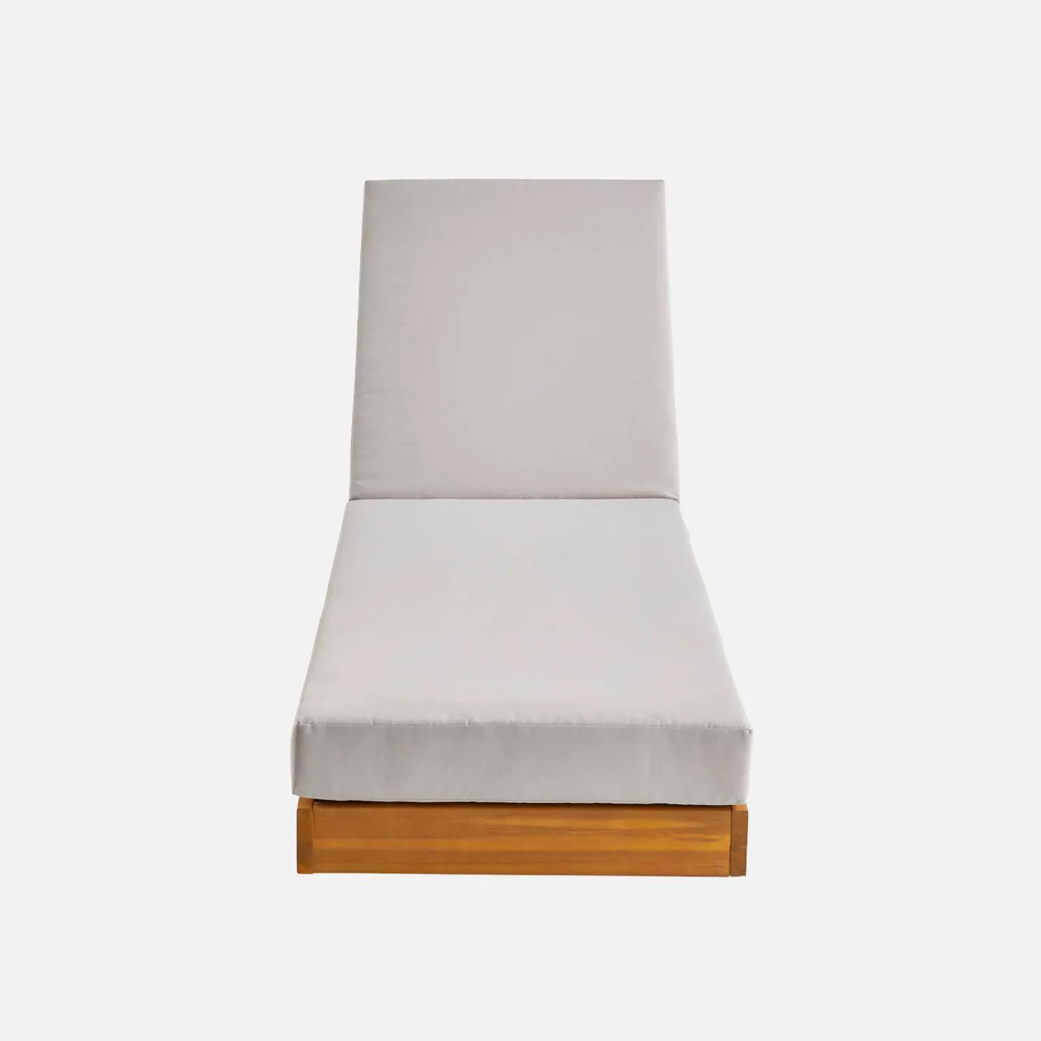 Ligstoelen met meerdere standen en wieltjes acaciahout (set van 2)