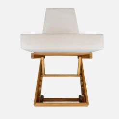 Ligstoelen met meerdere standen en wieltjes acaciahout (set van 2)