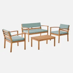 Loungeset acaciahout voor 4 personen