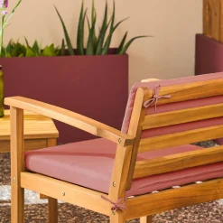 Loungeset acaciahout voor 4 personen