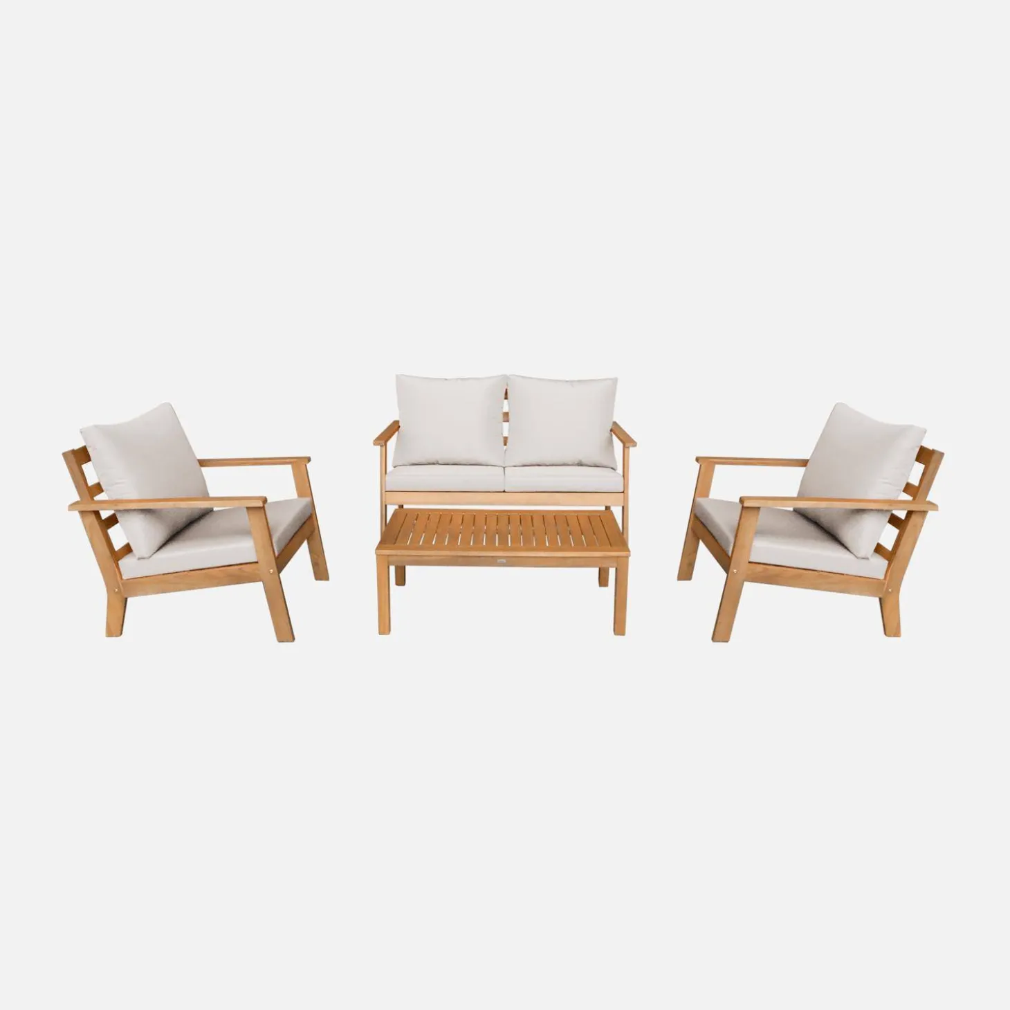 Loungeset met 4 zitplaatsen acaciahout
