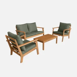 Loungeset met 4 zitplaatsen acaciahout