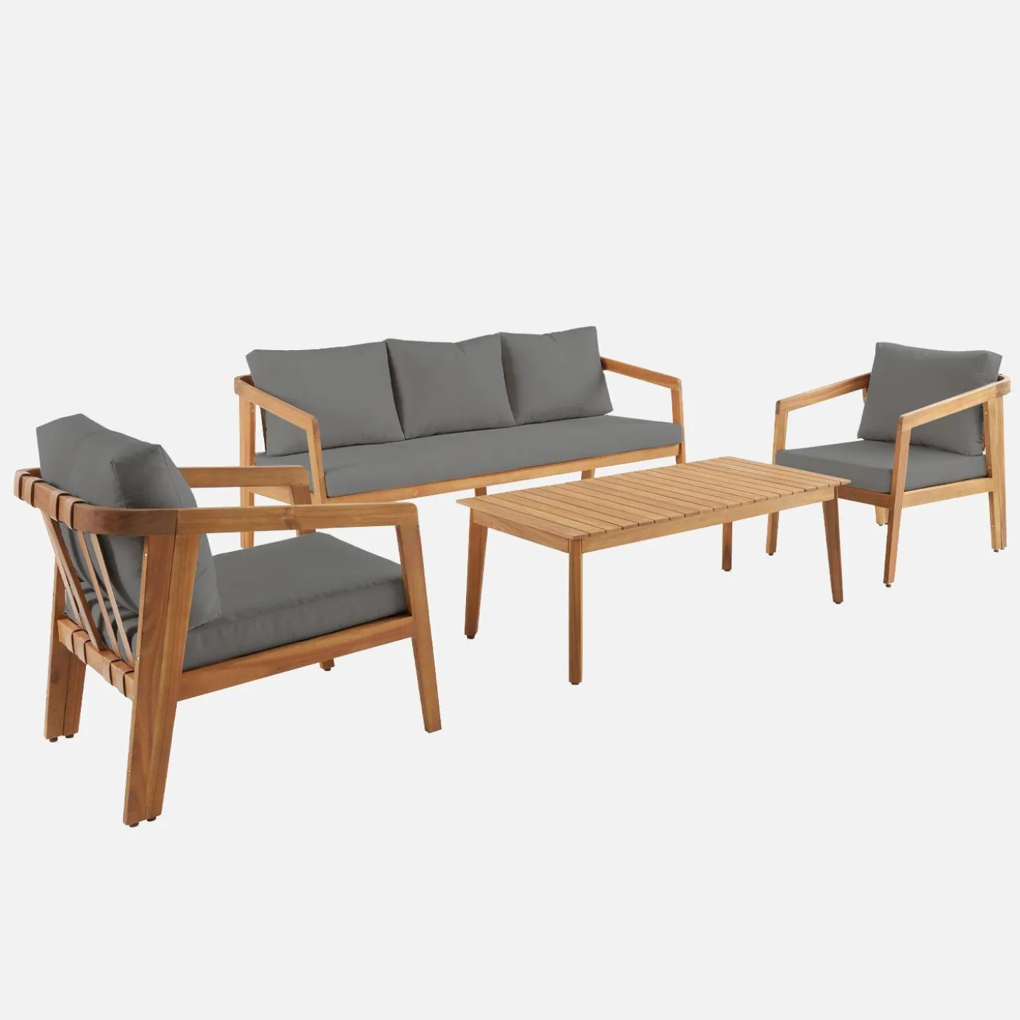 Loungeset 5 persoons acaciahout