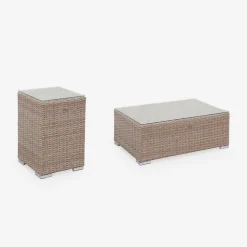 Loungeset 14 plaatsen, rond wicker