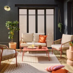 Loungeset van staal, 4 personen