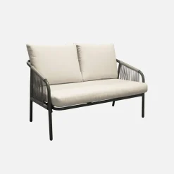 Loungeset van staal, 4 personen