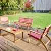 Loungeset voor 4 personen acaciahout en hars