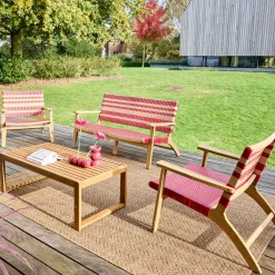 Loungeset voor 4 personen acaciahout en hars