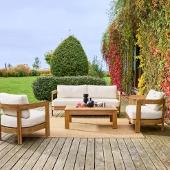 Loungeset voor 4 personen van acaciahout