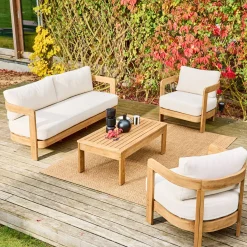 Loungeset voor 4 personen van acaciahout