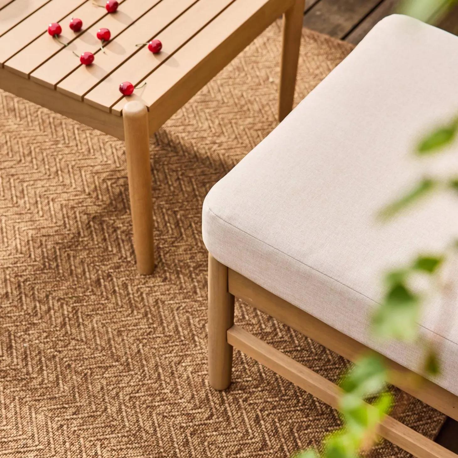 Loungeset voor 4 personen van acaciahout