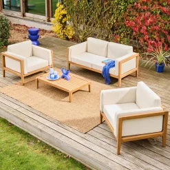 Loungeset voor 4 personen van acaciahout