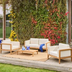 Loungeset voor 4 personen van acaciahout