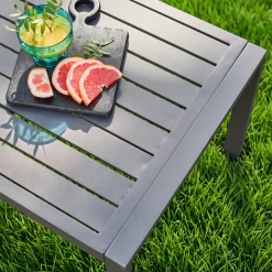Loungeset 4 zitplaatsen aluminium