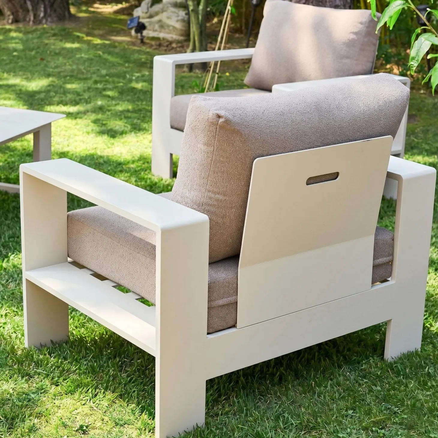 Loungeset 5 zitplaatsen aluminium