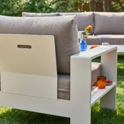 Loungeset 5 zitplaatsen aluminium