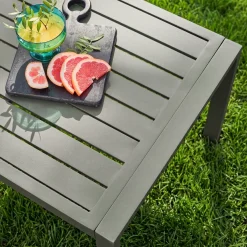 Loungeset 4 zitplaatsen aluminium