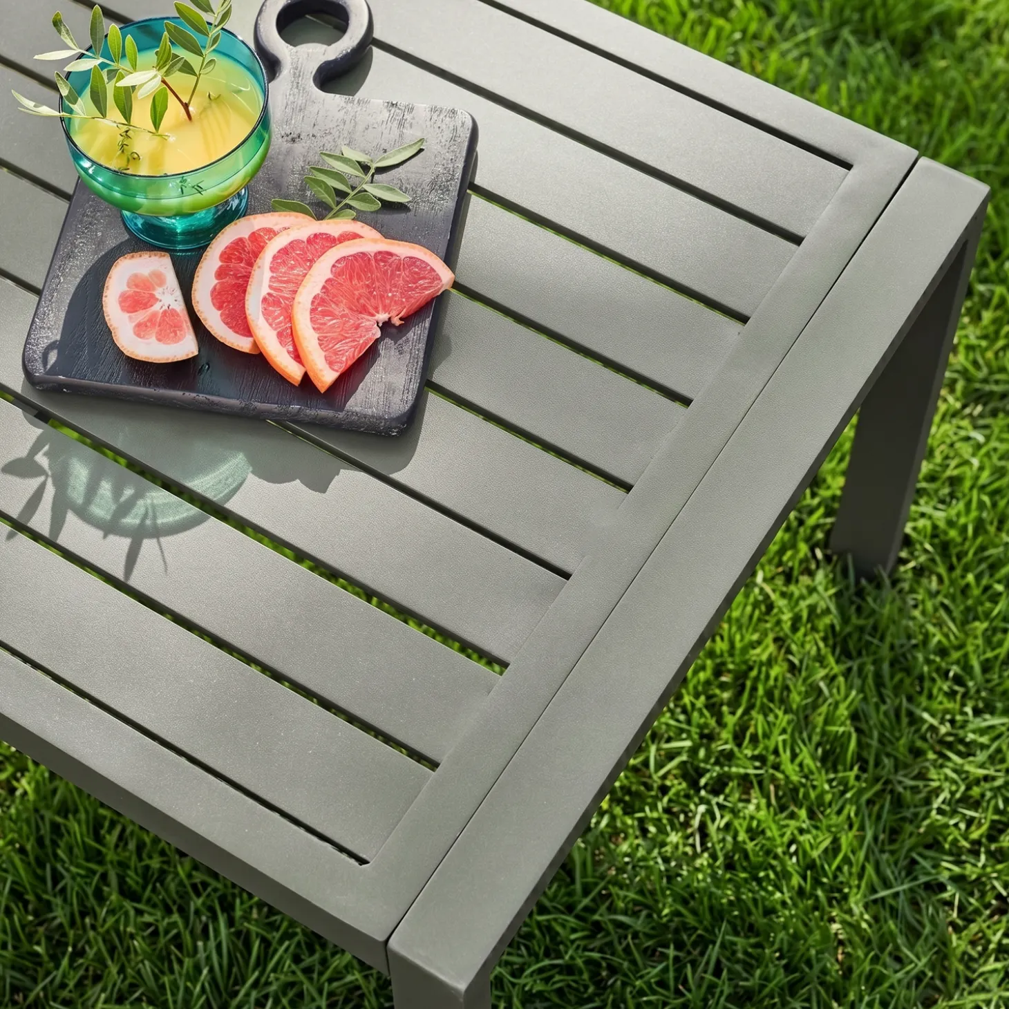Loungeset 4 zitplaatsen aluminium