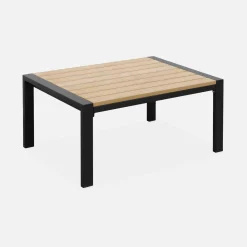 Loungeset, 4-zits, 1 bank, 2 fauteuils, 1 salontafel