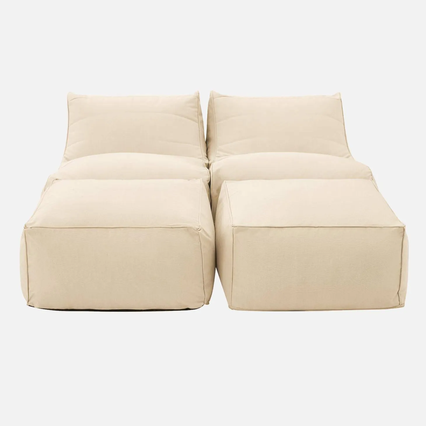 Loungestoelen en poefs voor buiten olefine (set van 2)