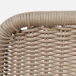 Loungestoel en voetenbankje voor buiten (set van 2)