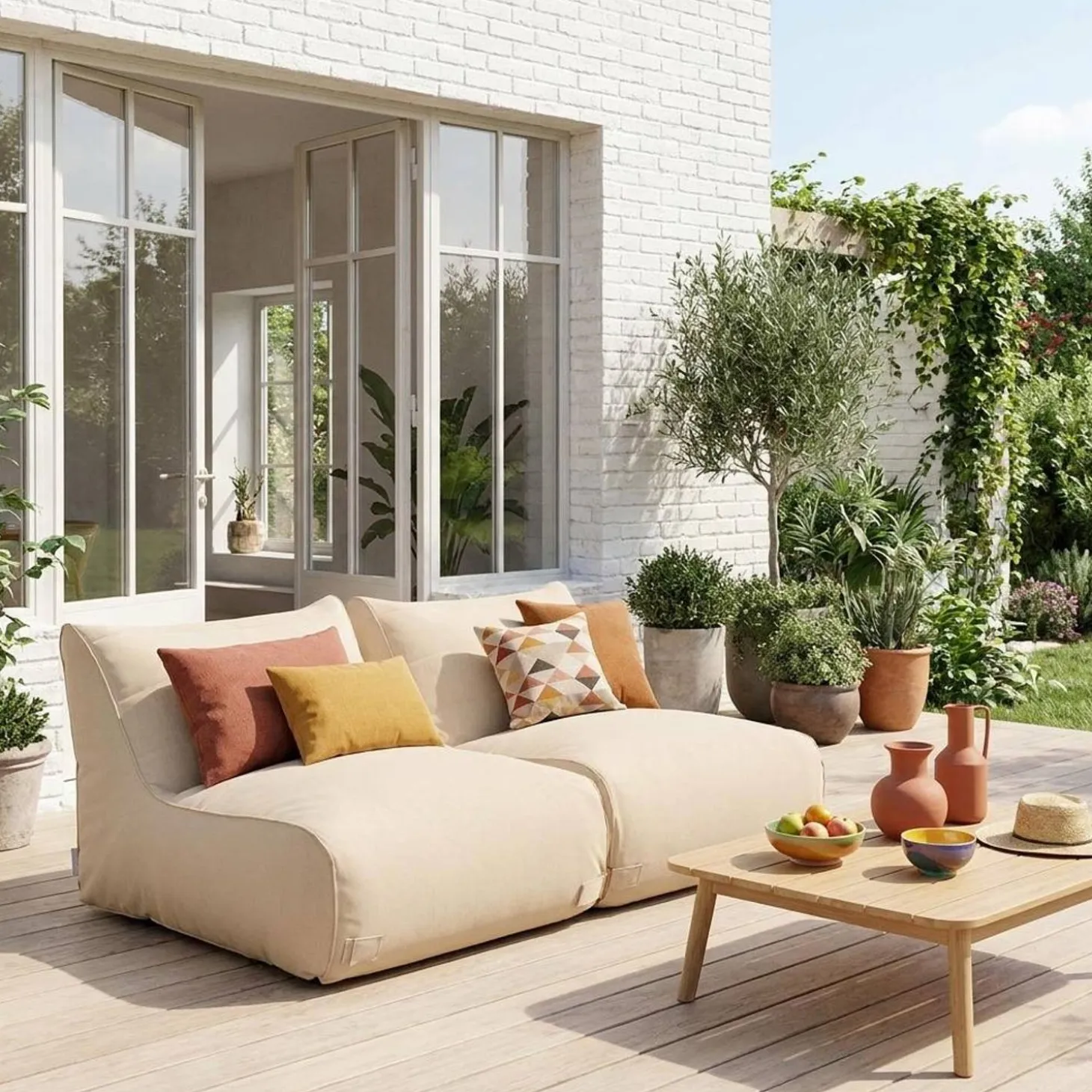 Loungestoelen voor buiten olefine (set van 2)