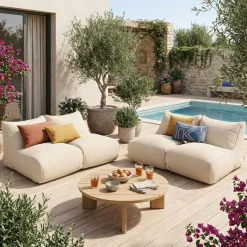 Loungestoelen voor buiten olefine (set van 4)