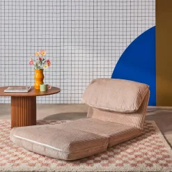 Loungestoel met slaapfunctie corduroy fauteuil