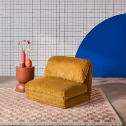 Loungestoel met slaapfunctie corduroy fauteuil