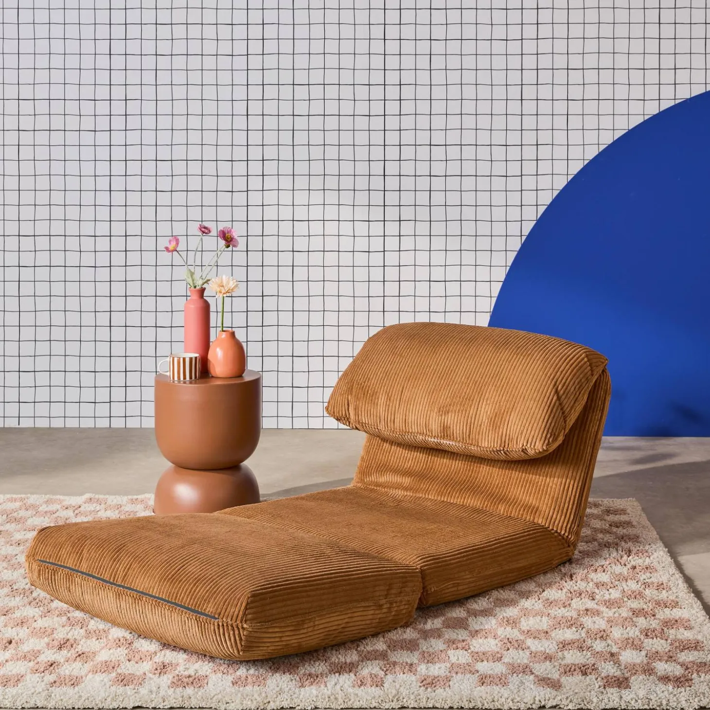 Loungestoel met slaapfunctie corduroy fauteuil