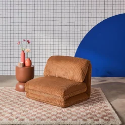 Loungestoel met slaapfunctie corduroy fauteuil