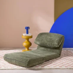 Loungestoel met slaapfunctie corduroy fauteuil