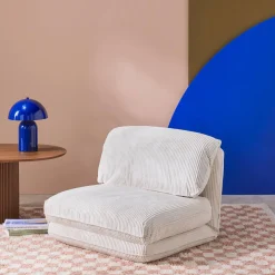 Loungestoel met slaapfunctie corduroy fauteuil