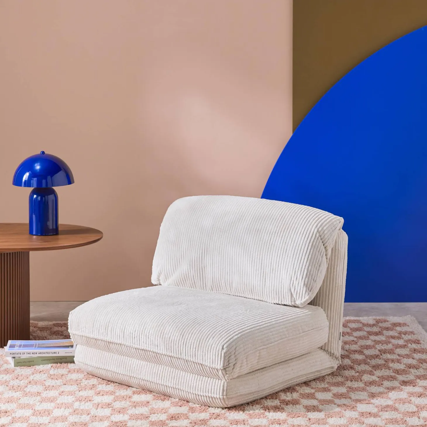 Loungestoel met slaapfunctie corduroy fauteuil