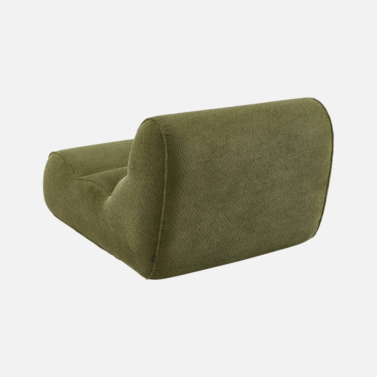 Loungestoel, 1-zits fauteuil van chenille stof